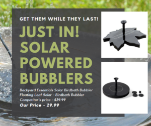 solar powered birdbath bubbler